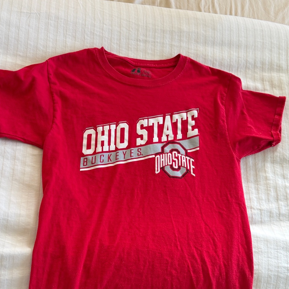 Ohio State Russell Athletic Kids Red Tee